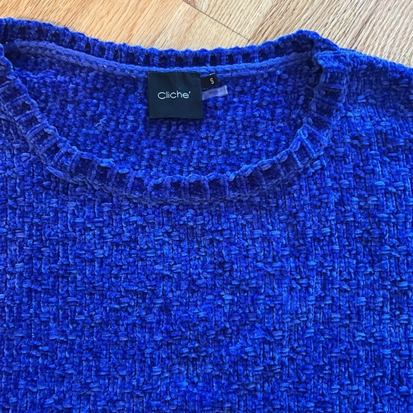 Woven blue sweater size s - Picture 2 of 2